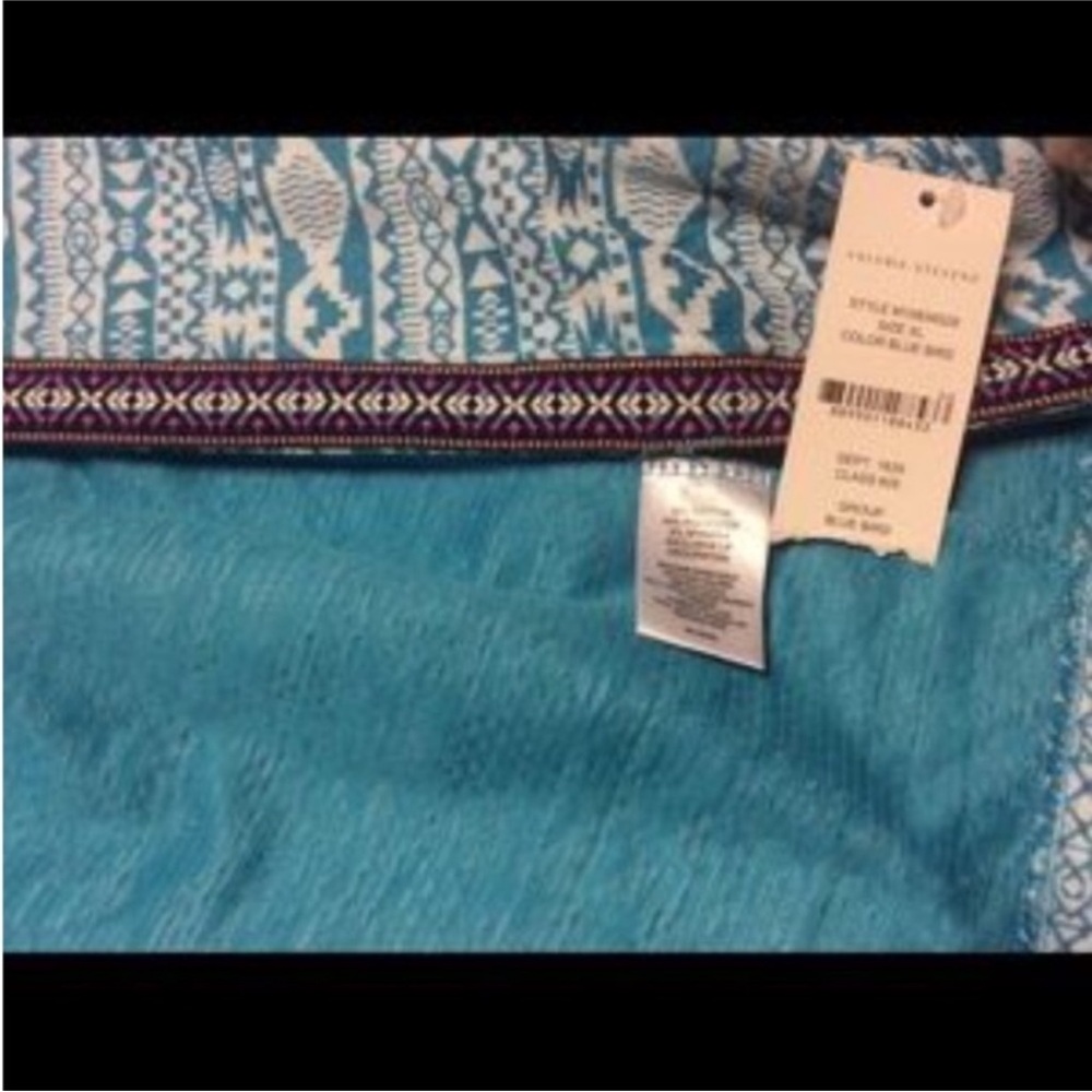 VALERIE STEVENS Bright SOUTHWEST Aztec Print Open Front CARDIGAN Sweater Size XL - Picture 6 of 12